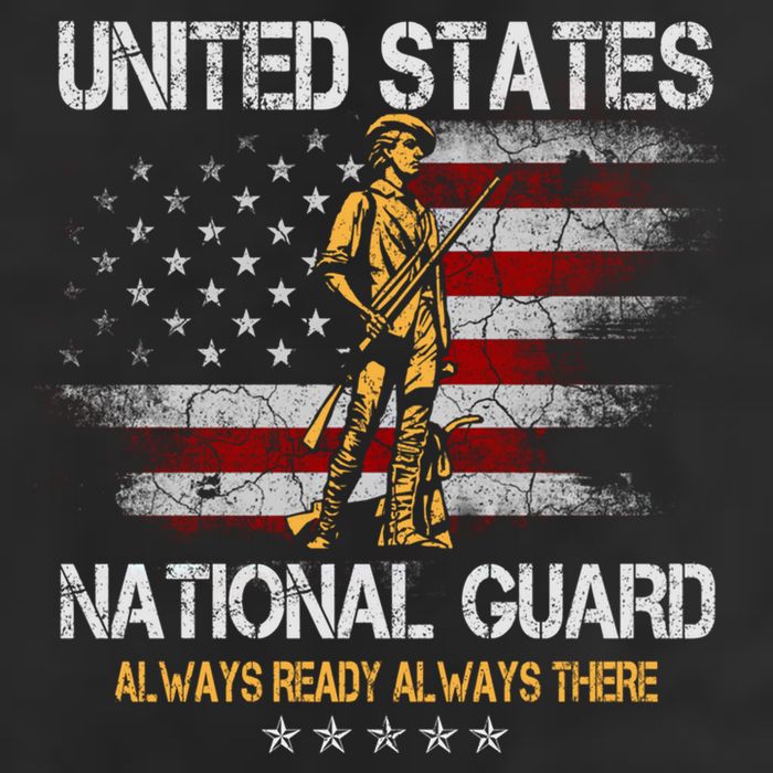 U S National Guard Always Ready Always There Army Gift 7 Panel Mesh Trucker Snapback Hat