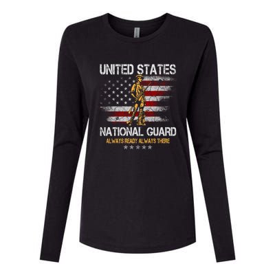 U S National Guard Always Ready Always There Army Gift Womens Cotton Relaxed Long Sleeve T-Shirt