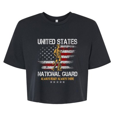 U S National Guard Always Ready Always There Army Gift Bella+Canvas Jersey Crop Tee