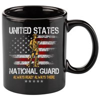 U S National Guard Always Ready Always There Army Gift 11oz C Handle Ceramic Mug