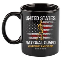 U S National Guard Always Ready Always There Army Gift 11oz C Handle Ceramic Mug