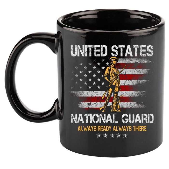 U S National Guard Always Ready Always There Army Gift 11oz C Handle Ceramic Mug