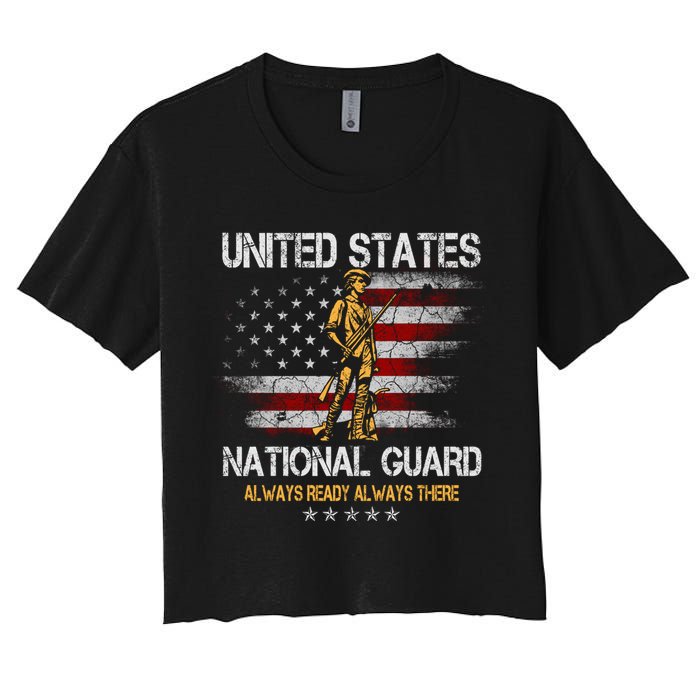U S National Guard Always Ready Always There Army Gift Women's Crop Top Tee
