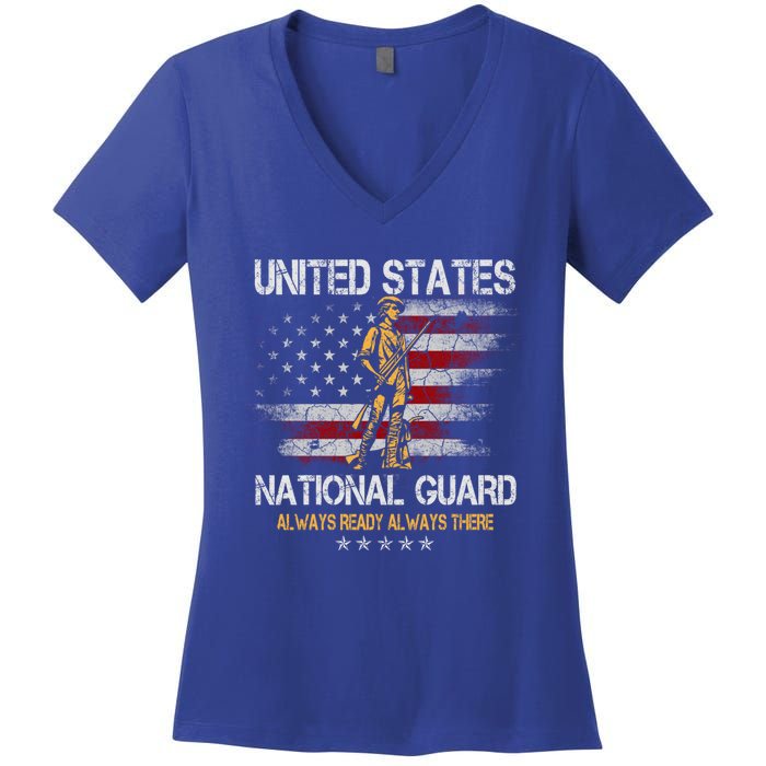 U S National Guard Always Ready Always There Army Gift Women's V-Neck T-Shirt