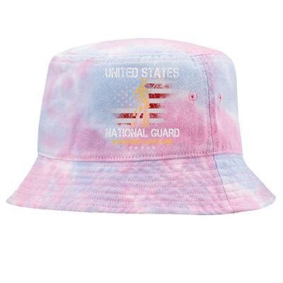 U S National Guard Always Ready Always There Army Gift Tie-Dyed Bucket Hat