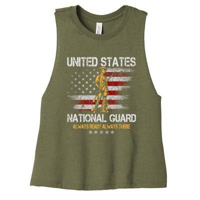 U S National Guard Always Ready Always There Army Gift Women's Racerback Cropped Tank