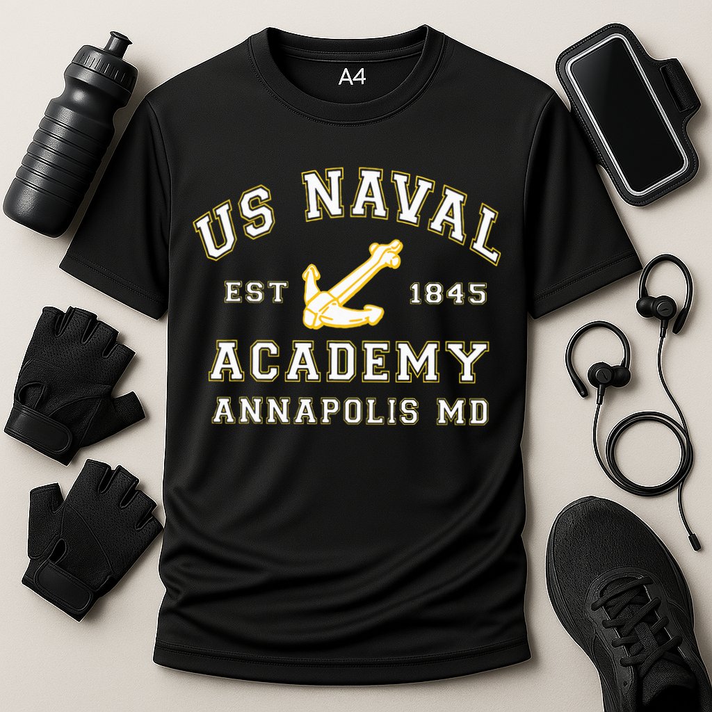 United States Naval Academy Annapolis Md By Rangers Cooling Performance Crew T-Shirt