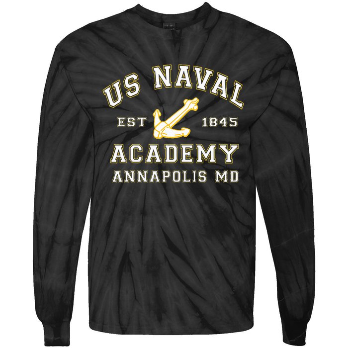 United States Naval Academy Annapolis Md Tie-Dye Long Sleeve Shirt