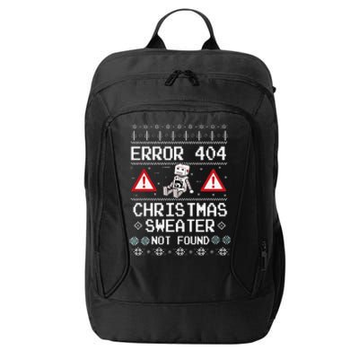 Ugly Sweater Not Found Error 404 Computer Funny Christmas City Backpack