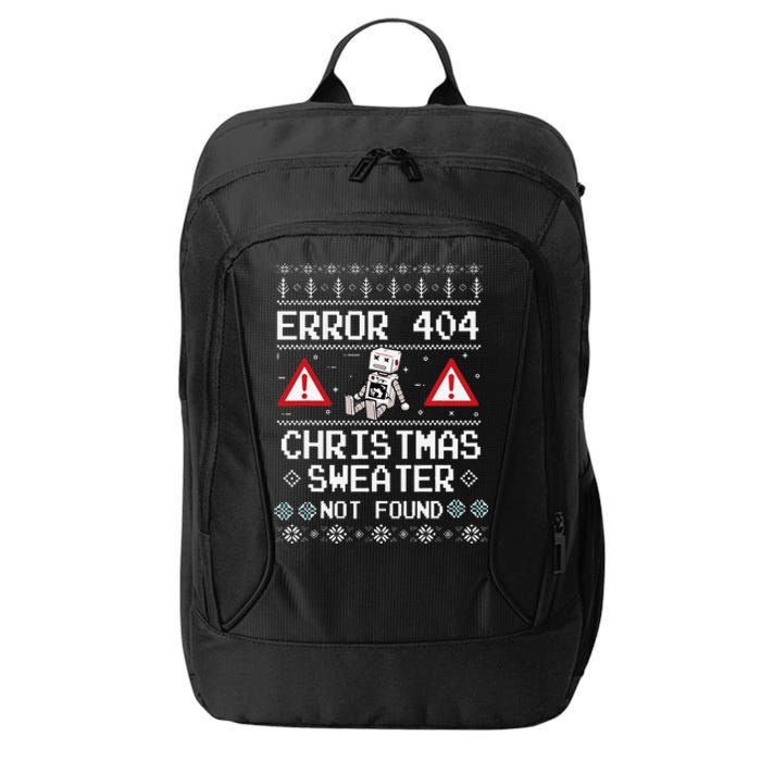 Ugly Sweater Not Found Error 404 Computer Funny Christmas City Backpack