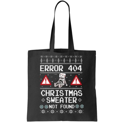 Ugly Sweater Not Found Error 404 Computer Funny Christmas Tote Bag