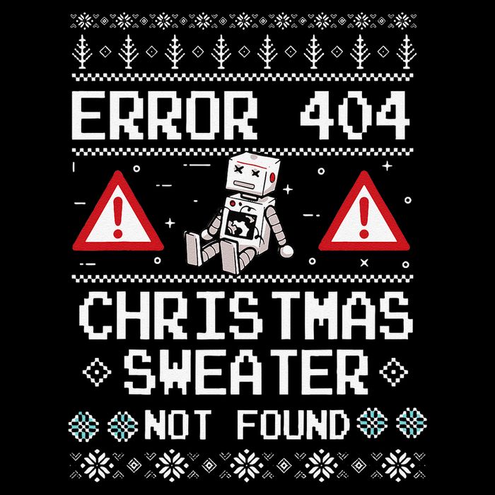 Ugly Sweater Not Found Error 404 Computer Funny Christmas Premium T-Shirt