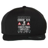 Ugly Sweater Not Found Error 404 Computer Funny Christmas Wool Snapback Cap