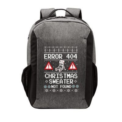Ugly Sweater Not Found Error 404 Computer Funny Christmas Vector Backpack
