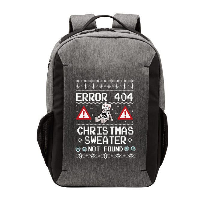 Ugly Sweater Not Found Error 404 Computer Funny Christmas Vector Backpack