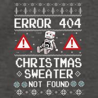 Ugly Sweater Not Found Error 404 Computer Funny Christmas Vector Backpack