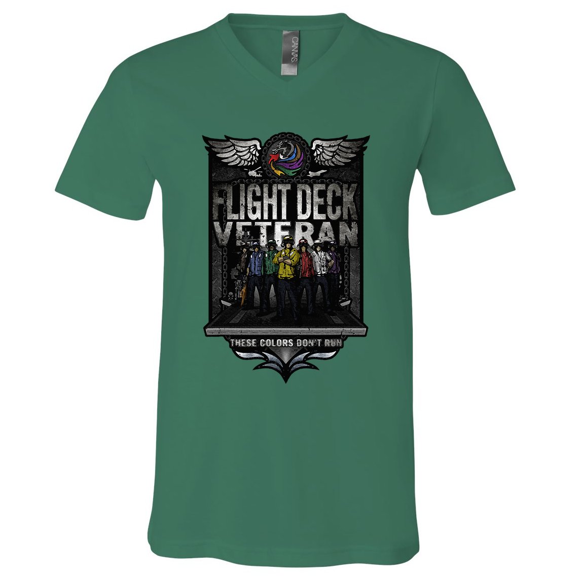 United States Naval Aircraft Carrier Flight Deck Veteran V-Neck T-Shirt