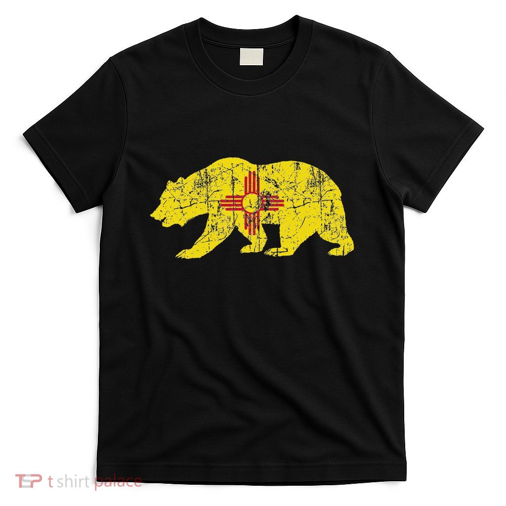Usa State New Mexico Flag Bear Red Zia Sun Symbol T-Shirt