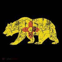 Usa State New Mexico Flag Bear Red Zia Sun Symbol T-Shirt