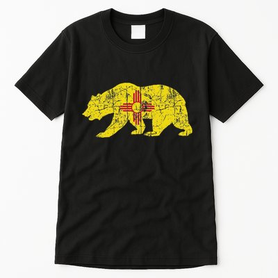 Usa State New Mexico Flag Bear Red Zia Sun Symbol Tall T-Shirt