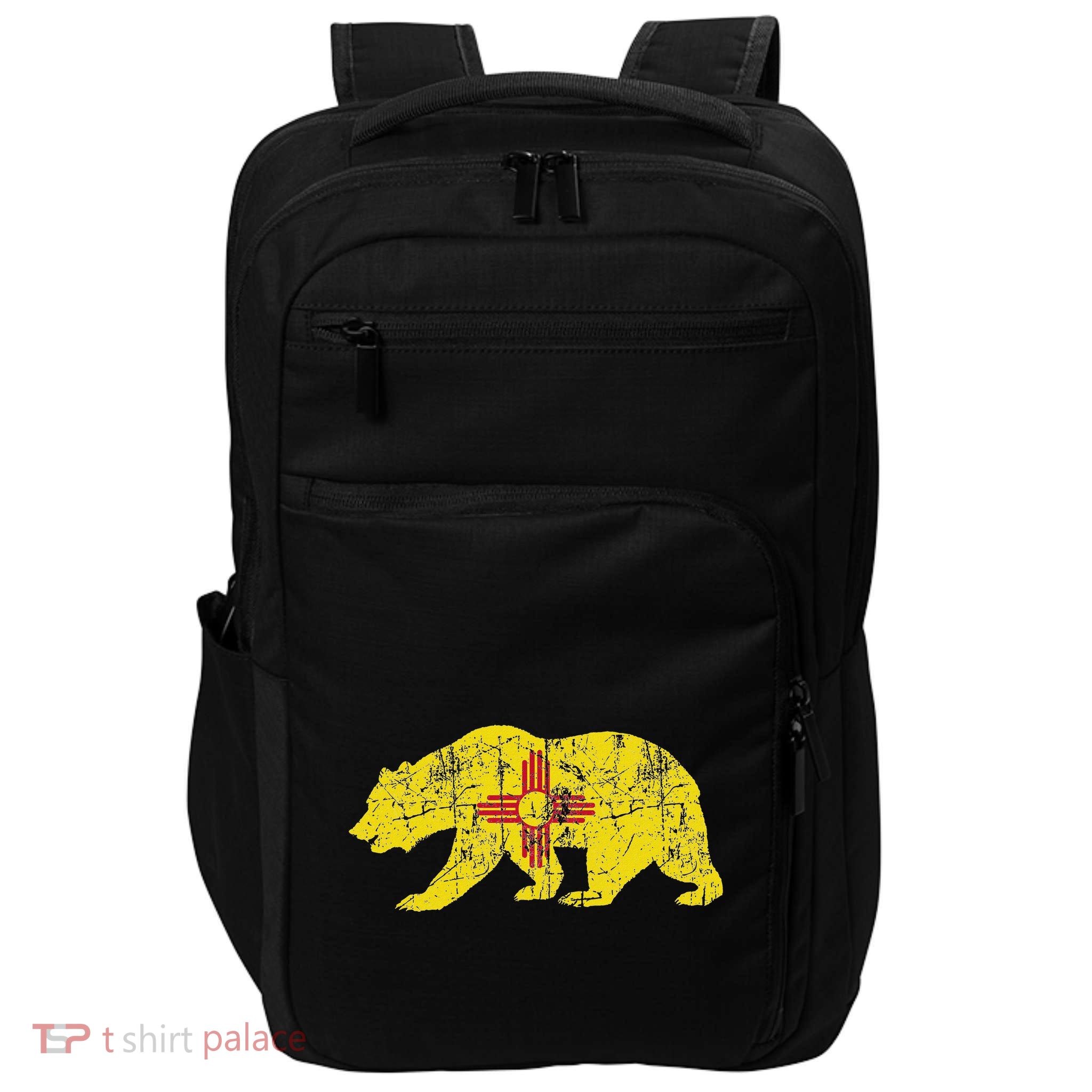 Usa State New Mexico Flag Bear Red Zia Sun Symbol Impact Tech Backpack