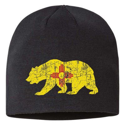Usa State New Mexico Flag Bear Red Zia Sun Symbol Sustainable Beanie