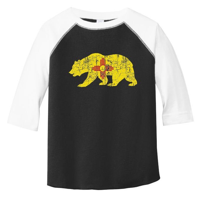 Usa State New Mexico Flag Bear Red Zia Sun Symbol Toddler Fine Jersey T-Shirt