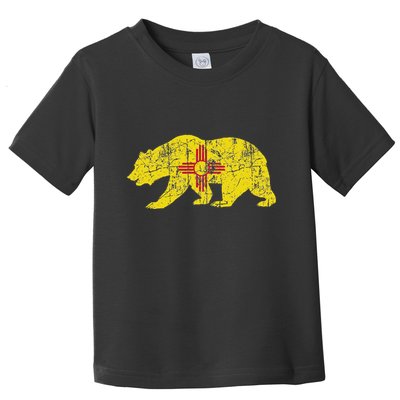 Usa State New Mexico Flag Bear Red Zia Sun Symbol Toddler T-Shirt