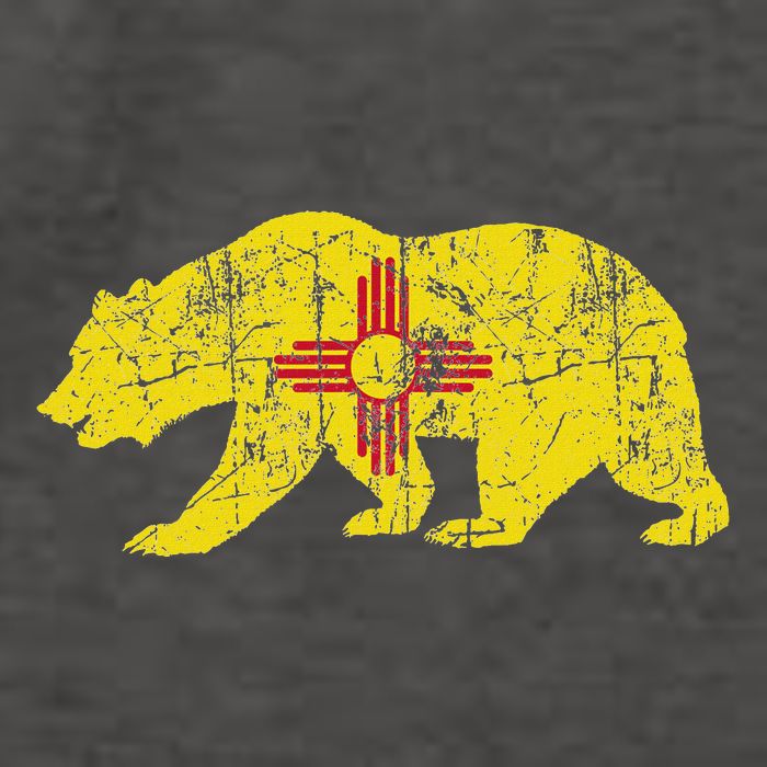 Usa State New Mexico Flag Bear Red Zia Sun Symbol Vector Backpack