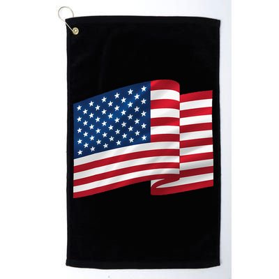 United States Of America Flag Waving Golf Towel