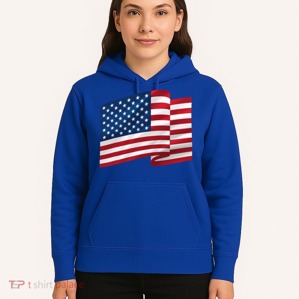United States Of America Flag Waving Hoodie