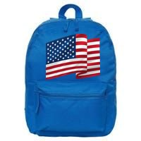 United States Of America Flag Waving 16 in Basic Backpack
