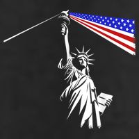 Usa Statue Of Liberty 4th Of July Novelty Funny Patriotic 7 Panel Mesh Trucker Snapback Hat