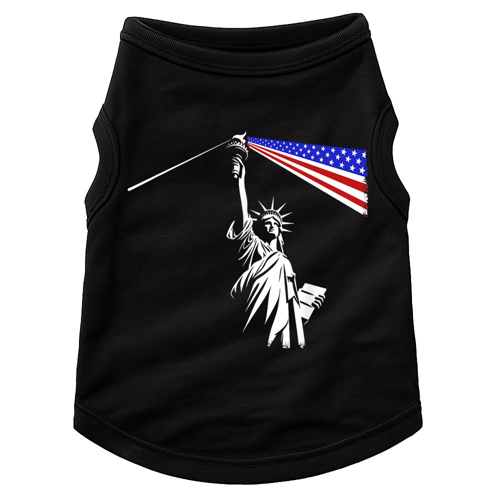 Usa Statue Of Liberty 4th Of July Novelty Funny Patriotic Doggie Tank