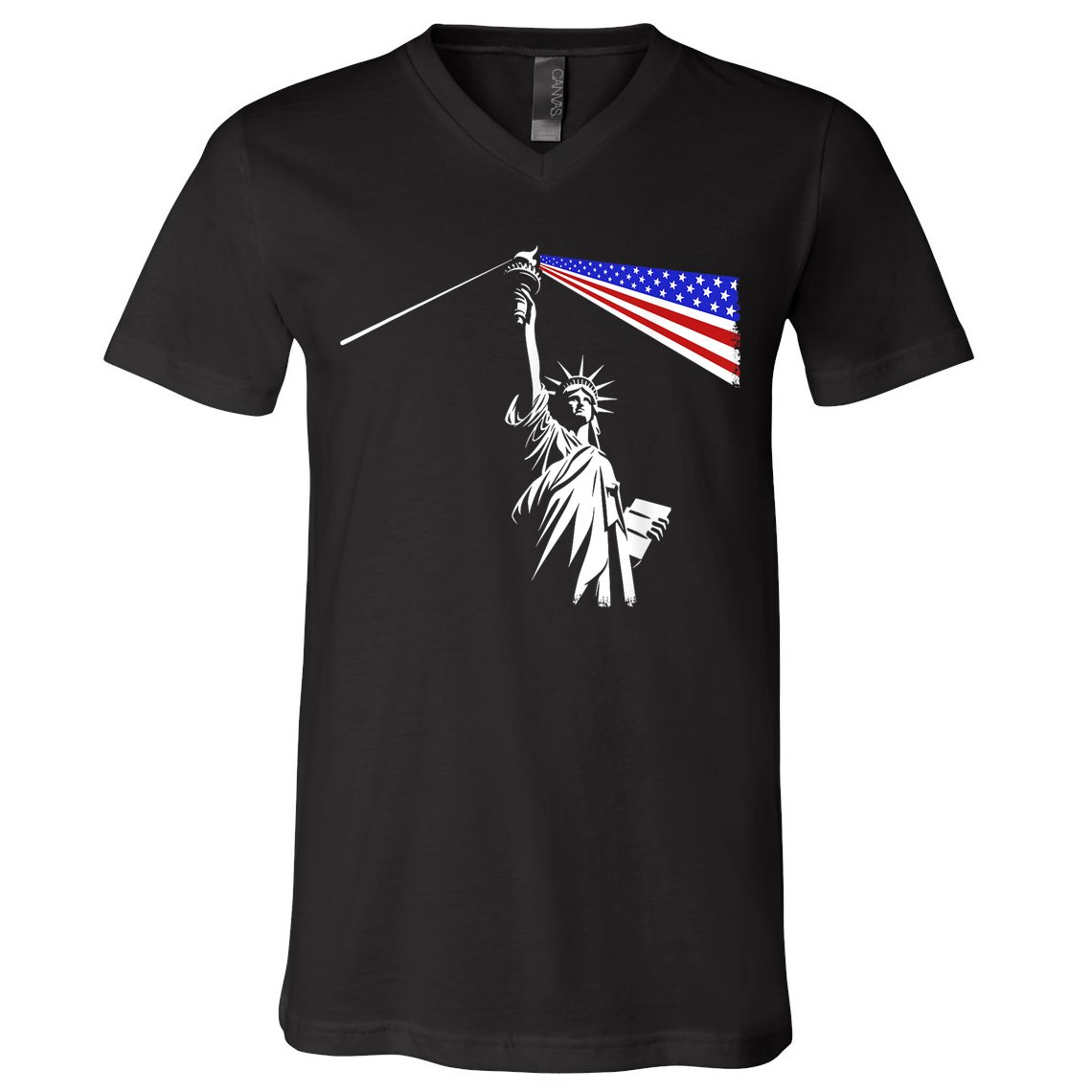 Usa Statue Of Liberty 4th Of July Novelty Funny Patriotic V-Neck T-Shirt
