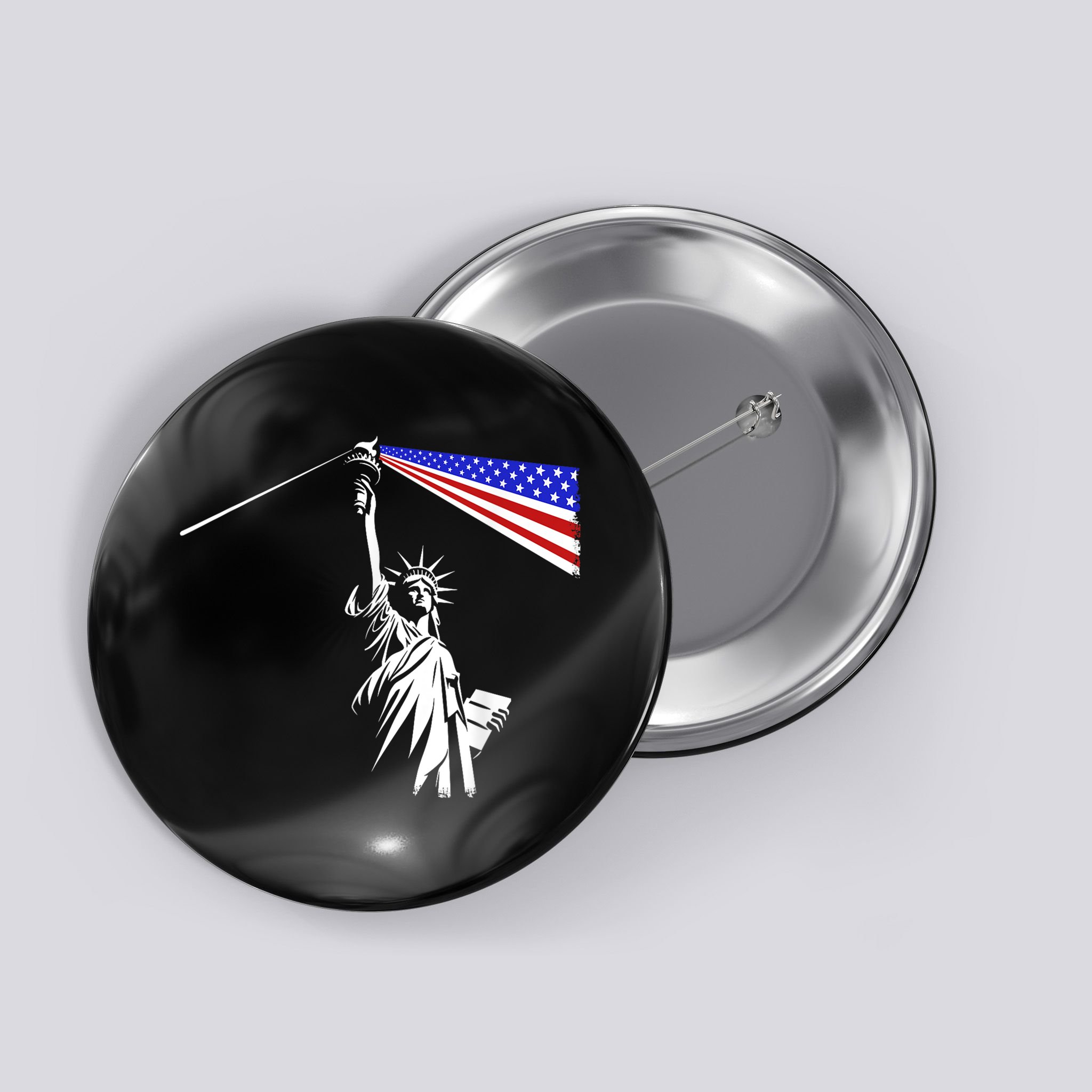 Usa Statue Of Liberty 4th Of July Novelty Funny Patriotic Button
