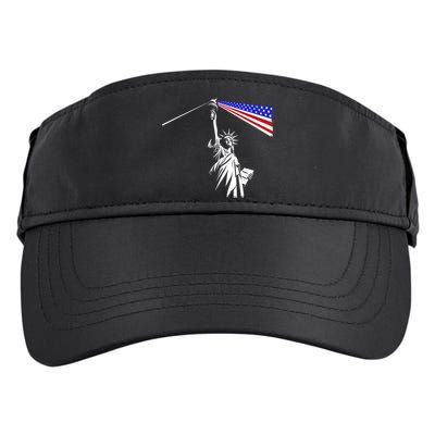 Usa Statue Of Liberty 4th Of July Novelty Funny Patriotic Adult Drive Performance Visor
