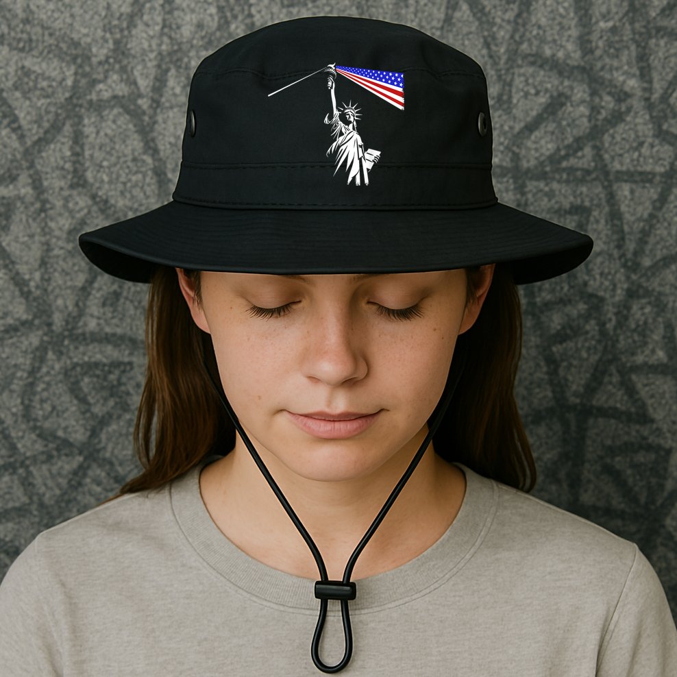 Usa Statue Of Liberty 4th Of July Novelty Funny Patriotic Bucket Hat