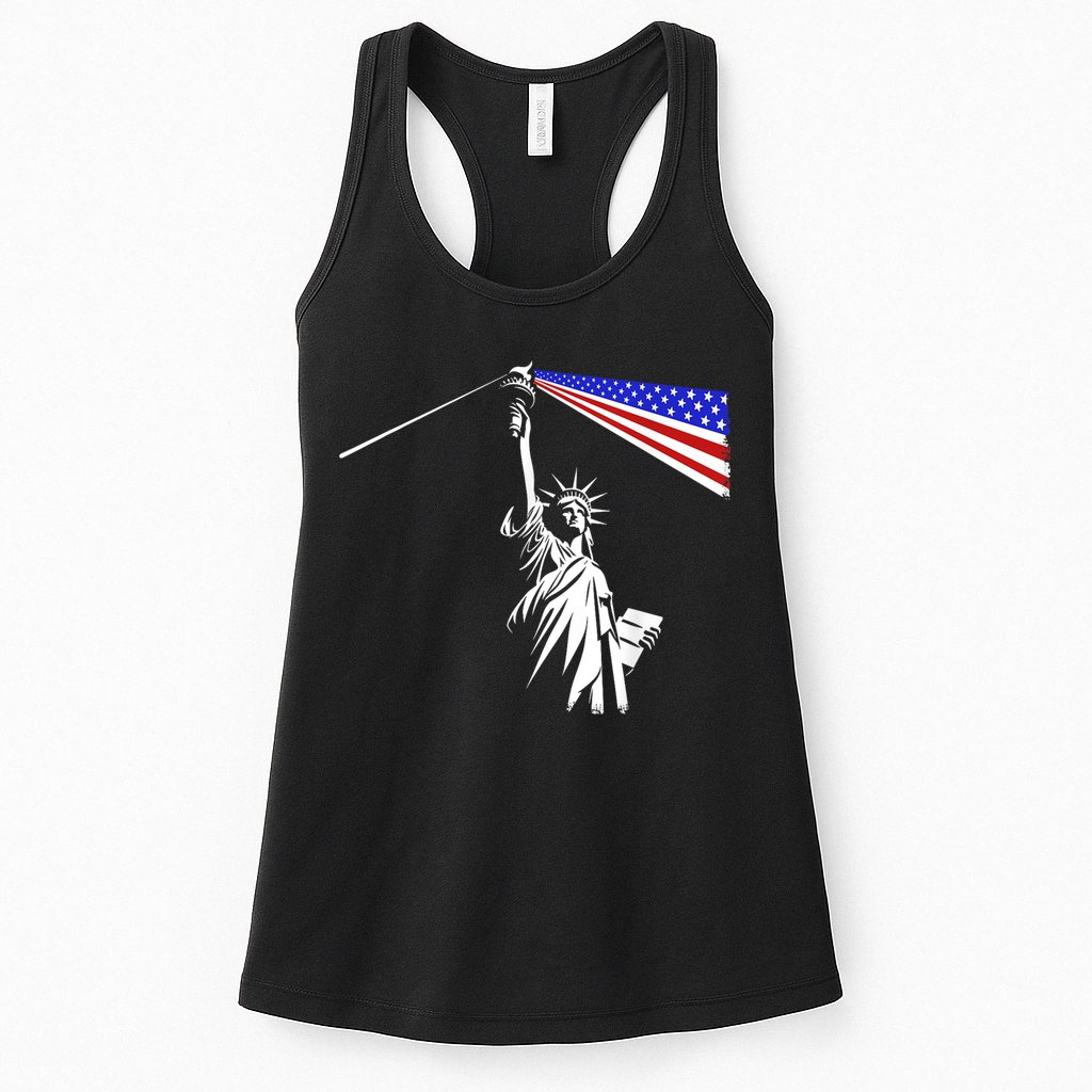 Usa Statue Of Liberty 4th Of July Novelty Funny Patriotic Womens Tank Top