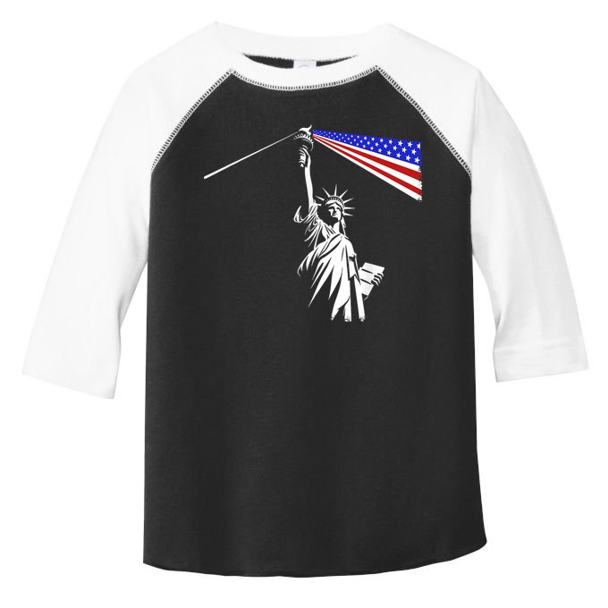 Usa Statue Of Liberty 4th Of July Novelty Funny Patriotic Toddler Fine Jersey T-Shirt