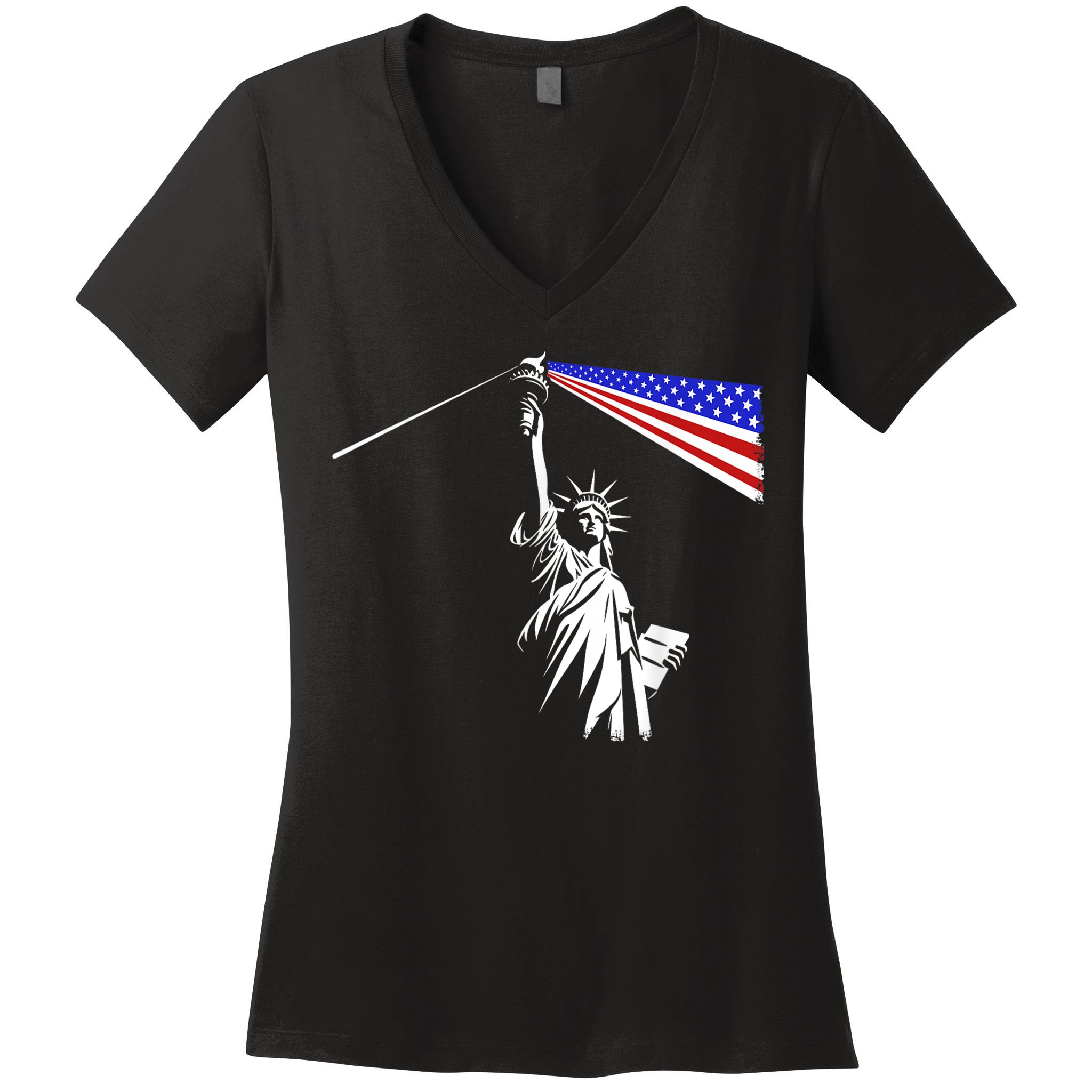 Usa Statue Of Liberty 4th Of July Novelty Funny Patriotic Women's V-Neck T-Shirt