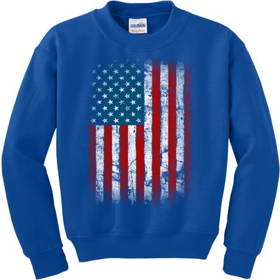 United States Of America Flag Distressed Patriotic Usa Flag Cool Gift Kids Sweatshirt