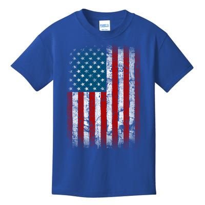 United States Of America Flag Distressed Patriotic Usa Flag Cool Gift Kids T-Shirt