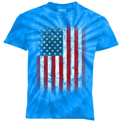 United States Of America Flag Distressed Patriotic Usa Flag Cool Gift Kids Tie-Dye T-Shirt