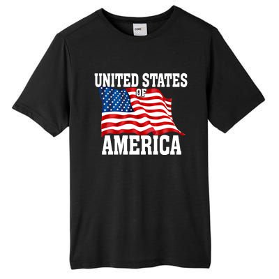 United States Of America Us Flag 4th Of July Gift Tall Fusion ChromaSoft Performance T-Shirt