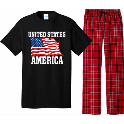 United States Of America Us Flag 4th Of July Gift Pajama Set