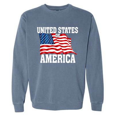 United States Of America Us Flag 4th Of July Gift Garment-Dyed Sweatshirt