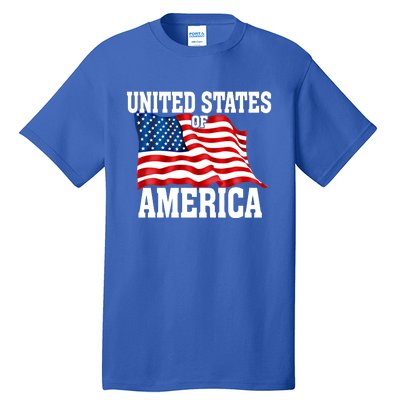 United States Of America Us Flag 4th Of July Gift Tall T-Shirt