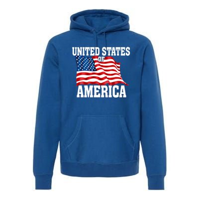 United States Of America Us Flag 4th Of July Gift Premium Hoodie