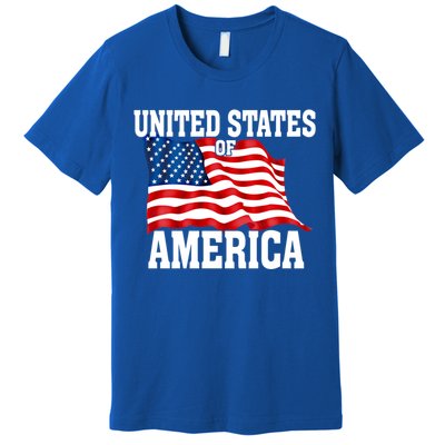 United States Of America Us Flag 4th Of July Gift Premium T-Shirt